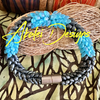 Bracelet - Aqua Blue Dragon Scales with Steel Grey Necklace - various