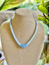 Baby Blue Lilikoi Lei Necklace - 22”