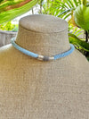Baby Blue Lilikoi Lei Necklace - 22”