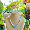 Baby Blue Lilikoi Lei Necklace - 22”