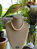 Champagne Cream Hawaiian Lilikoi Lei Necklace - 20”