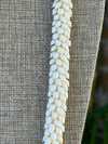 Matte Beige Dragon Scales Necklace (Smooth)  - 27"