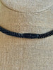 Classic Gloss Black with Bronze Glass Beaded Focal - Necklace 23"