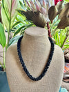 Matte Black Dragon Scales Necklace  Lei - 32"