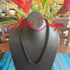 Matte Black Dragon Scales Necklace  Lei - 30:
