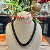 Matte Black Dragon Scales (with 6/0 beads) Necklace  Lei - 25"
