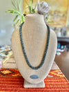 Black Picasso w/ round glass beads  necklace Lei  - 31"