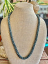 Black Picasso w/ round glass beads  necklace Lei  - 31"