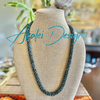 Black Picasso w/ round glass beads  necklace Lei  - 31"