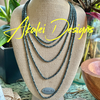 Black Picasso Hawaiian Forbidden Island Inspired Tiered Strands - 140"