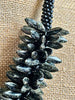 Black Picasso Dagger "Sea Urchin" Necklace Lei - 24"