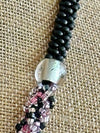 Black Raspberry Blended Edo Necklace - 24"