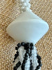 Stunning - Evening Gown (or Tuxedo)  Black and White Blended Necklace Lei - 29"