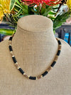 Black & Brown with Yellow Picasso "Forbidden Island" Inspired Necklace - 20"