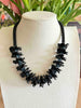 Black Orchid Hawaiian Haku Po'o Lei Rose Petal Necklace  - 21"