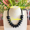 Black Orchid Hawaiian Haku Po'o Lei Rose Petal Necklace  - 21"