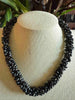 Stunning Black Picasso Dragon Scales Necklace  - 17"