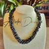 Stunning Black Picasso Dragon Scales Necklace  - 17"