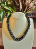 Stunning Black Picasso Dragon Scales Necklace  - 17"