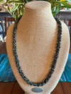 Stunning Black Picasso Dragon Scales Necklace  - 34"