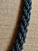 Hawaiian Beaded Necklace - Lucious and Classic Black with Deep Blue (25")