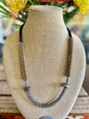 Segmented Metallic Blend with Rizo and Disk Beads: Forbidden Island" Necklace - 31"