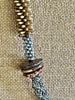 Segmented Metallic Blend with Rizo and Disk Beads: Forbidden Island" Necklace - 31"