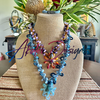 Blue Octopus Nature's Design Beaded Kumihimo Necklace Rare - 33"