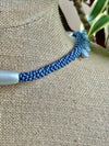 Sky Blue Briolette Drops - Hawaiian Necklace Lei - 21"