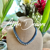 Sky Blue Briolette Drops - Hawaiian Necklace Lei - 21"