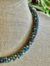 Picasso Multi-Colored "Oimatsu" Braided Necklace inside Blue Cords- 19"