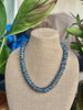 Blue Rainbow Orchid Lei Necklace - 24"