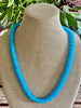Ocean Blue Dragon Scales Necklace Lei (Smooth) - 29