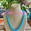 Ocean Blue Dragon Scales Necklace Lei (Smooth) - 29