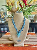 Blue Octopus Nature's Design Beaded Kumihimo Necklace Rare - 33"