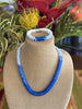 Blue Ombre Rainbow Dragon Scales Necklace  Lei - 23"
