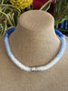 Blue Ombre Rainbow Dragon Scales Necklace  Lei - 23"