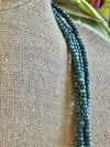 Blue Picasso Hawaiian Forbidden Island Inspired Tiered Strands - 140"