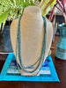 Blue Picasso Hawaiian Forbidden Island Inspired Tiered Strands - 140"