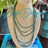 Blue Picasso Hawaiian Forbidden Island Inspired Tiered Strands - 140"