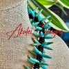 Island Inspired Blue Picasso Thorn Necklace (Rare) - 22"