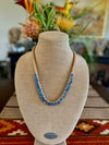 Blue Multi-Color Unicorne Bead Necklace Lei -  25"