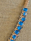 Blue Multi-Color Unicorne Bead Necklace Lei -  25"