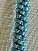 Blue Lentil with Silver Haku Mini Lei Po'o with 12mm lentil - 27"