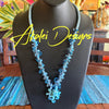 Blue Octopus Nature's Design Beaded Kumihimo Necklace Rare - 33"