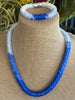 Blue Ombre Rainbow Dragon Scales Necklace  Lei - 23"