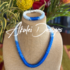 Blue Ombre Rainbow Dragon Scales Necklace  Lei - 23"
