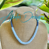 Sky Blue and Denim Lilikoi Lei Necklace - 21”