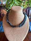 Asymmetrical Kumihimo Art Jewelry -  Blue Whale's Tail Reserved for Carol (30")