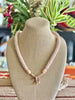 Blushing He'e (Octopus) Mother Kumihimo Necklace Lei - 32"